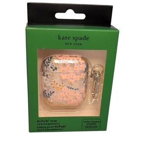 Kate Spade AirPods Protective Case Multi Floral Rose with Keychain Ring